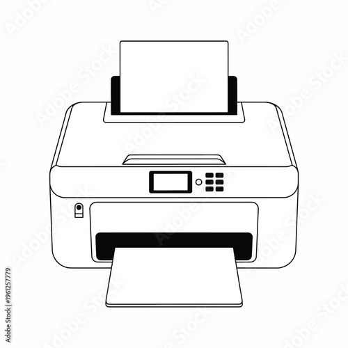 Inkjet Printer with Paper Output.