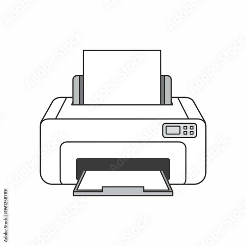 Inkjet printer with paper tray open 1.