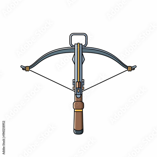 Crossbow with wooden stock and metal 1.