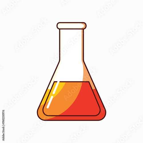Laboratory Erlenmeyer Flask with Liquid 3.