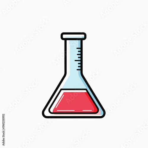 Laboratory Erlenmeyer Flask with Liquid 4.