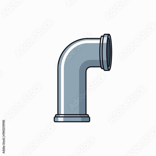 Gray Elbow Pipe Fitting Connector.