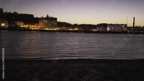 Beautiful sunset landscape on the river