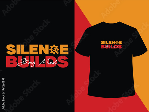 Minimalist motivational tee promoting mental strength and focus, perfect for gym, study, and daily wear.