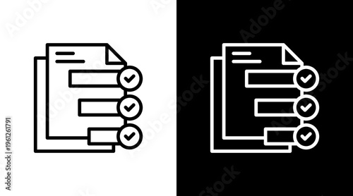 Task Prioritization White Icon Set Design