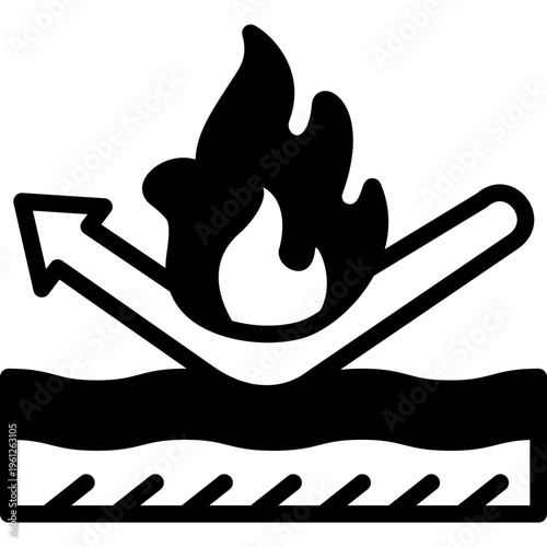 Fireproof Material icon in Line Style