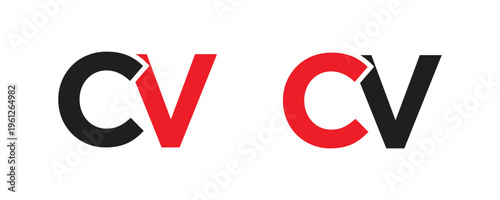 Modern CV Letter Logo Design, Professional VC Monogram Vector Illustration for Creative Agency and Corporate Business Identity