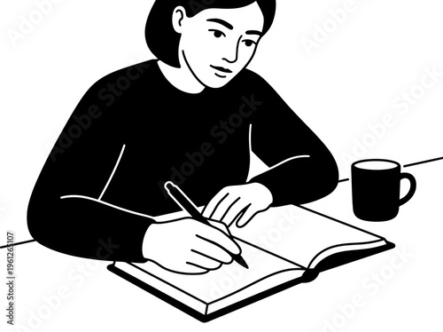 Saving money man adding coin to jar with calculator