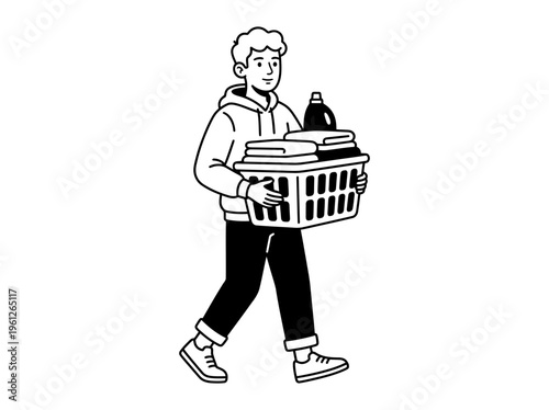 Yoga tree pose woman balancing beside mat