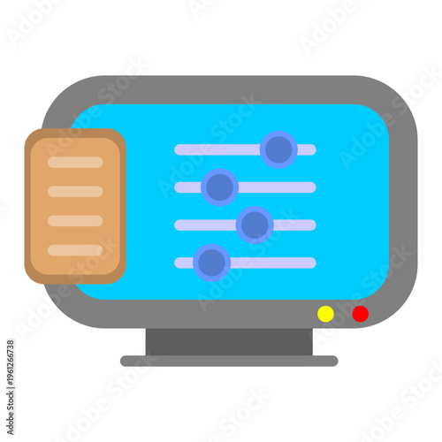 Desktop Computer Vector Icon