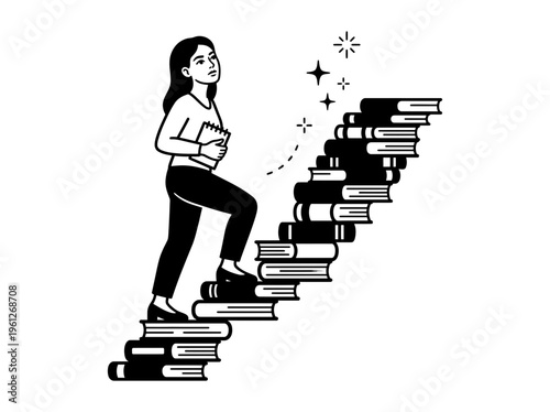 Language learner studying flashcards with headphones at desk