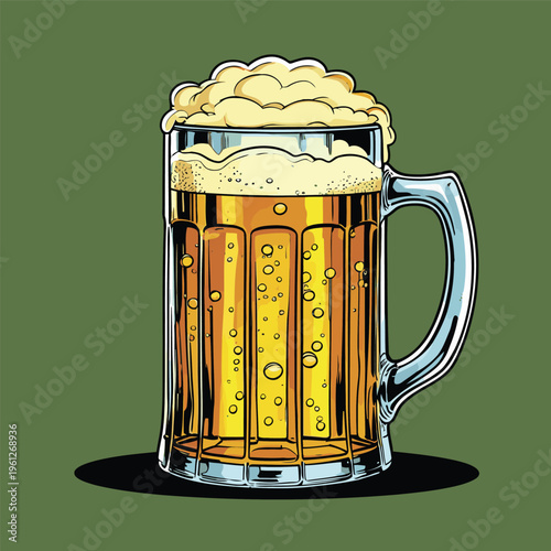 large beer glass vector image