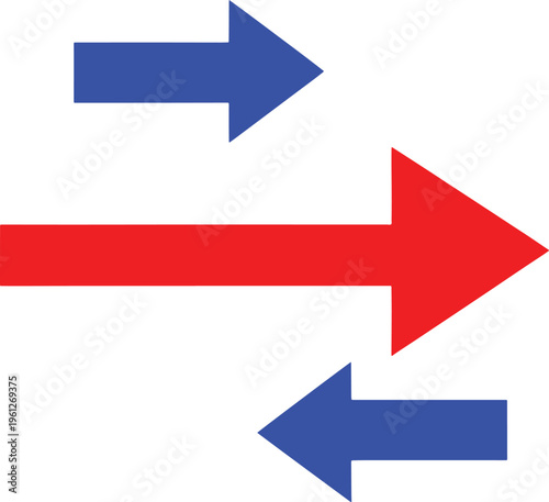 Two Arrows Pointing in Opposite Directions in Blue and Red Colors Free Download Two Arrows Pointing in Opposite Directions in Blue and Red Colors - GFXLoad