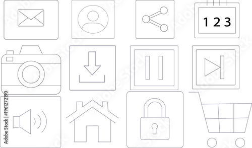 A comprehensive set of laundry icons and symbols featuring professional vector illustrations of home and business signs for web design, computer buttons, and internet communication information