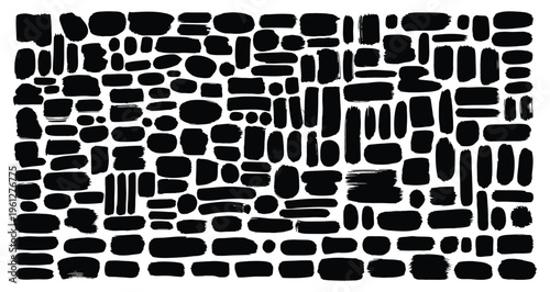 Black and white abstract pattern with irregular shapes