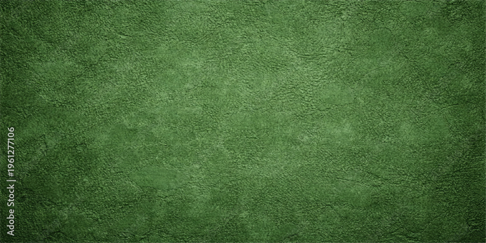 Fototapeta premium An old green grunge paper texture provides a blank nature backdrop with a weathered grass turf pattern on an empty canvas surface