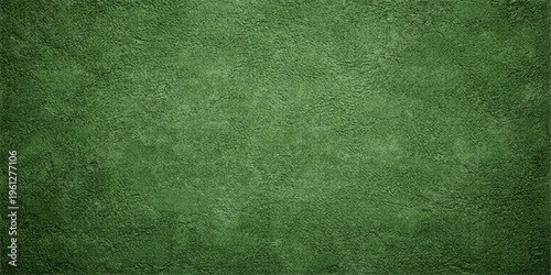 An old green grunge paper texture provides a blank nature backdrop with a weathered grass turf pattern on an empty canvas surface