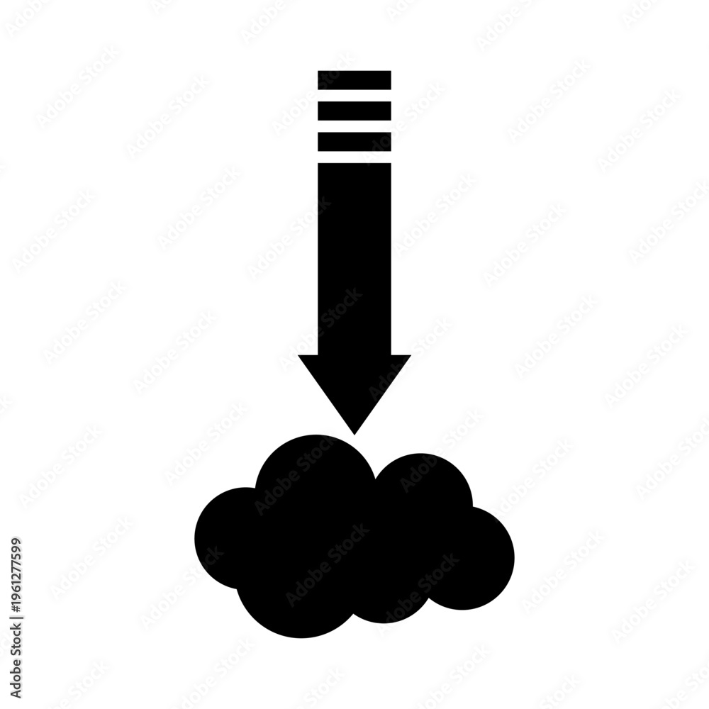 Fototapeta premium Professional download interface. Modern storage architecture. Wireless technology Vector. Clean monochrome background.