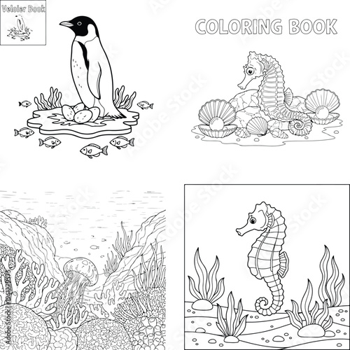 Cute cartoon rocket on building blocks, meteors, saturn, and city, line art, outer space, hand drawn