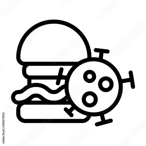 Dirty Food Vector Line Icon Design