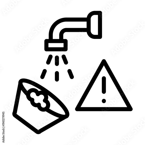 Kitchen Hygiene Risk Vector Line Icon Design