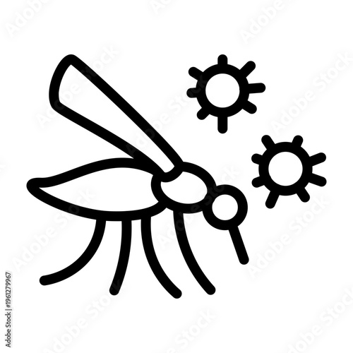 Insect Bite Infection Vector Line Icon Design