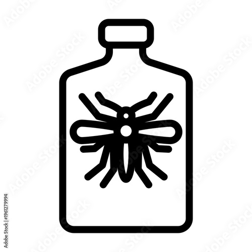 Insect Repellent Vector Line Icon Design