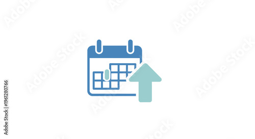 Calendar Icon with Arrow Pointer.
