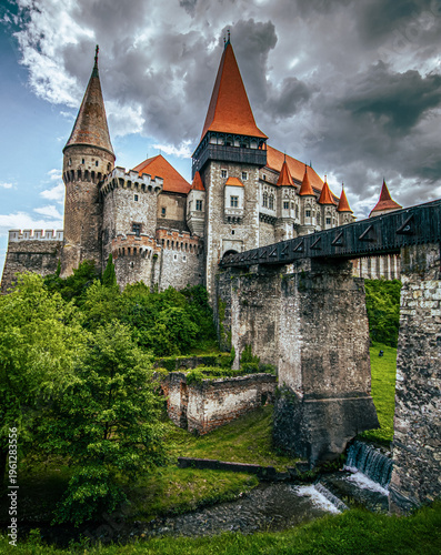 Hunedoara Castle, also known a Corvin Castle or Hunyadi Castle, is a Gothic-Renaissance castle in Hunedoara, Romania
