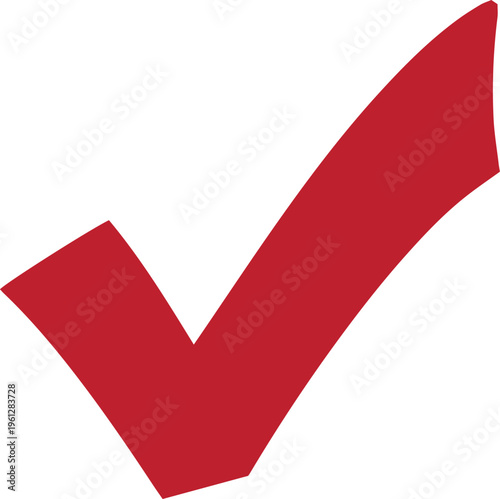Photos A large red check mark on a white background