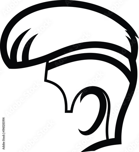 Low fade with taper haircut stylish men's grooming illustration