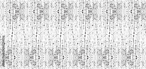 Grunge worn damask pattern design. Distressed fabric texture. Overlay texture design. Vector illustration. Eps10.