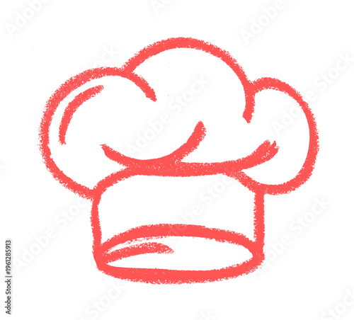 Chefs Hat Cake Shop Related Icon Crayon Chalk Drawing Vector