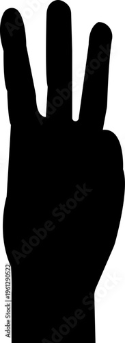 Set of hand gesture silhouettes including pointing, thumbs up, clapping and ok sign, black vector icon collection isolated on transparent background.