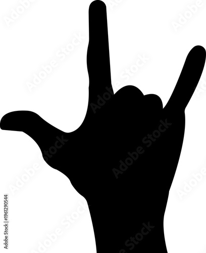 Set of hand gesture silhouettes including pointing, thumbs up, clapping and ok sign, black vector icon collection isolated on transparent background.