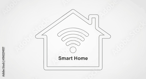 A real estate concept illustration featuring a 3d home icon and residential property symbol hand-drawn on a blackboard for business web design