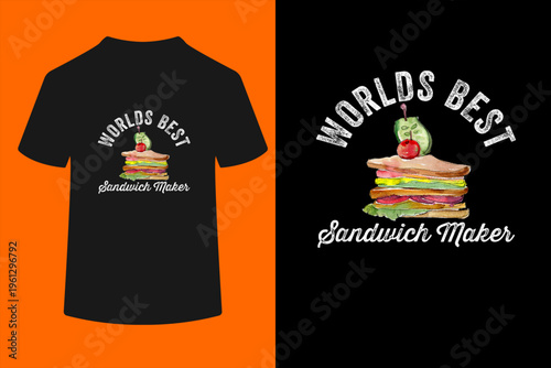 Worlds Best Sandwich Maker Grill Cheese Egg Breakfast Chef T-Shirt
