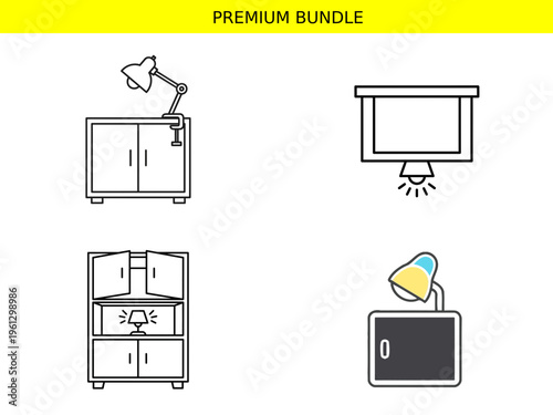 Premium bundle of furniture and lighting for home or office