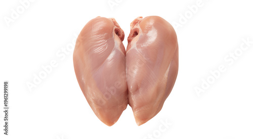 Raw chicken breast closeup meat pink isolated on a transparent background