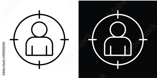 Targeting In White and Black Background