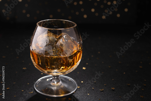 High resolution photo of a richly textured liquid cognac or whisky