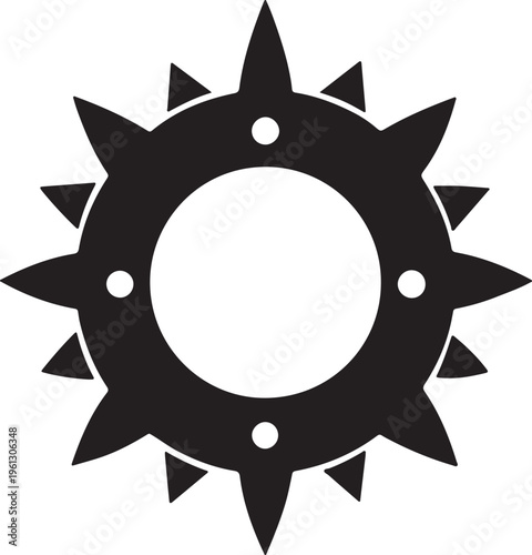  Symmetrical geometric emblem silhouette vector image