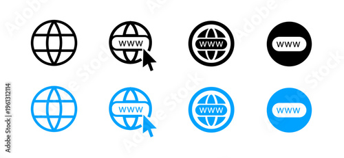 Website Icon. Vector www icon
