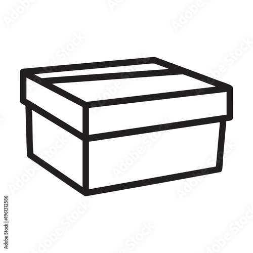 An illustration depicts an outline of a clear shoebox.