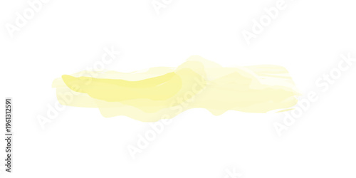 Abstract light yellow brush stroke vector graphic design element delicate art paint splash creative and cheerful artistic texture illustration.