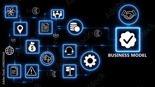 Business model strategy with revenue structure and value proposition design for market growth and enterprise development systems 4k