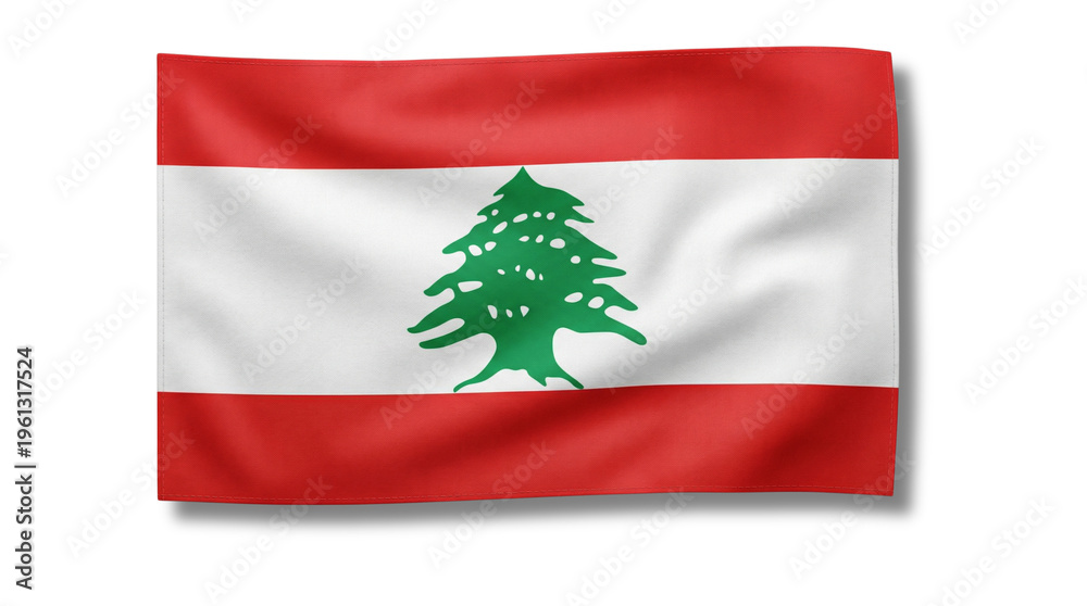 Fototapeta premium A waving flag of Lebanon.