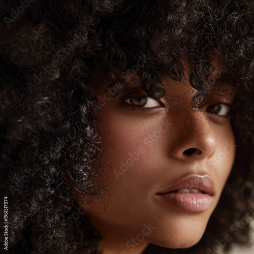  curly african american styled hair