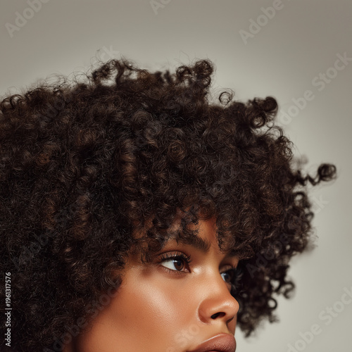  curly african american styled hair