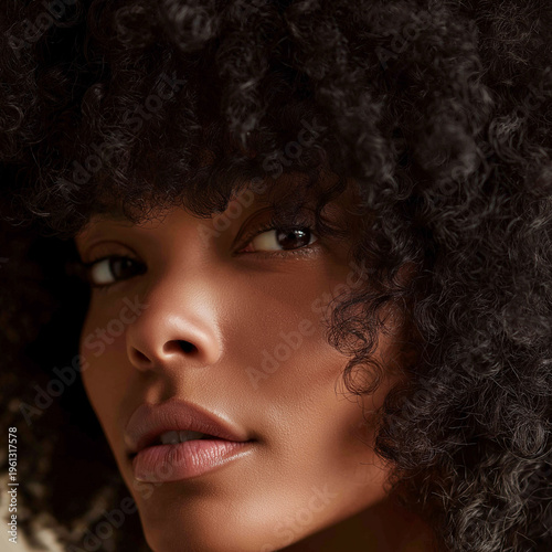  curly african american styled hair